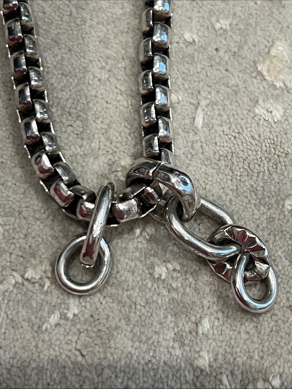 Martine Ali Silver-Tone Box Link Chain necklace/wallet chain - Modern Minimalist